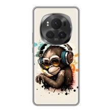 Чохол з Мавпами Huawei Honor Magic 6 Pro - (AlphaPrint) (Макака в навушниках)