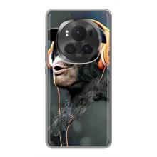 Чохол з Мавпами Huawei Honor Magic 6 Pro - (AlphaPrint) (В навушниках)
