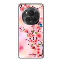 Чохол з картинкою Сакури на Huawei Honor Magic 6 Pro (Метелики на сакурі)