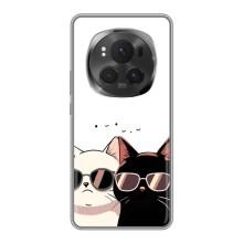 Чохол з малюнком кіт на Huawei Honor Magic 6 Pro (Коти в окулярах)