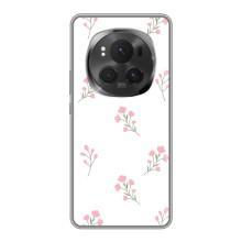 Чохол з квітковим принтом на Хорон Меджік 6 Про (Рожеві квіти)
