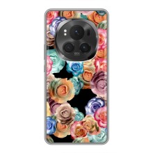 Чохли з тематикою "КВІТИ" на Huawei Honor Magic 6 Pro (Квіти на чорному)