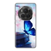 Силіконовий бампер з картинкою звірів для Huawei Honor Magic 6 Pro – Метелик синій