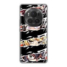 Силіконові чохлі з очіма Anime для Хорон Меджік 6 Про (Очі на чорному)