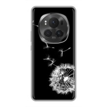 Силіконовий Чохол з кульбабками на Huawei Honor Magic 6 Pro – Кульбабка на чорному
