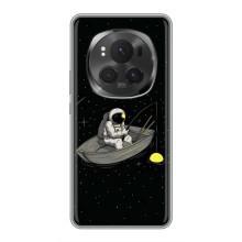 Силіконовый Чохол з принтом "Космонавти" на Huawei Honor Magic 6 Pro (Космонавт на рибалці)