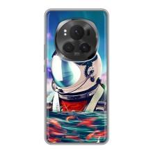 Силіконовый Чохол з принтом "Космонавти" на Huawei Honor Magic 6 Pro (Космонавт у воді)