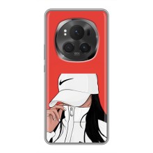 Силіконовый Чохол на Huawei Honor Magic 6 Pro з картинкой Модных девушек – Дівчина Nike