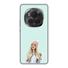 Силіконовый Чохол на Huawei Honor Magic 6 Pro з картинкой Модных девушек – В шапці