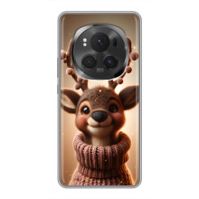 Яскравий чохол для Huawei Honor Magic 6 Pro з Зимові Оленята (Олень в светрі)
