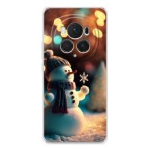 Чехлы на Новый Год Huawei Honor Magic 7 Lite (Снеговик праздничный)