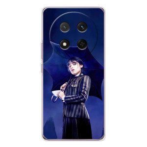 Чехлы с принтом Уэнсдей на Huawei Honor Magic 7 Lite – Уэнсдей с зонтом