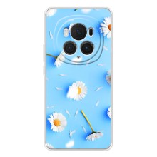 Чохол з Квітами для Huawei Honor Magic 7 Lite (ромашки на блакитному)