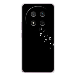 Чехол с картинками на черном фоне для Huawei Honor Magic 7 Lite – Ноты