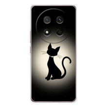 Чехол с принтом для Huawei Honor Magic 7 Lite (AlphaPrint) Модные коты (Силуэт котика)