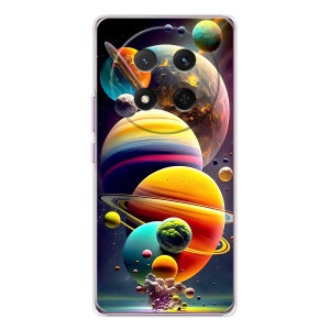 Чехол (ТПУ) с планетами на Huawei Honor Magic 7 Lite – Солнечна система