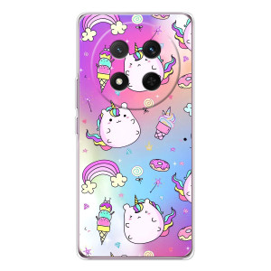 Чохол Unicorn на Huawei Honor Magic 7 Lite – Веселка і Єдинорог