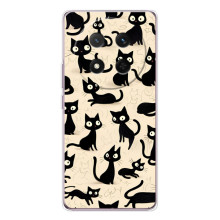 Чохол з малюнком кіт на Huawei Honor Magic 7 Lite (Чорні коти)