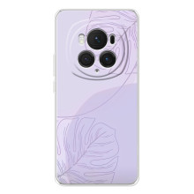 Чехол цветочный дизайн для Huawei Honor Magic 7 Lite – Монстера фиолетовая