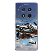 Чехол с мемом Тралалело тралала на Huawei Honor Magic 7 Lite (Бомбардиро крокодило)