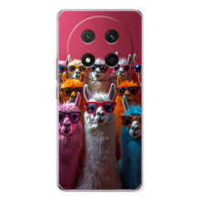 Чохол з принтом стильні тварини для Хонор Меджік 7 Лайт (Лами в окулярах)