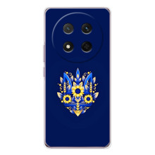 Чехол с украинским гербом на Huawei Honor Magic 7 Lite (Цветочный герб)