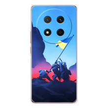 Чехол с украинским воином на Huawei Honor Magic 7 Lite – Украинский прапор