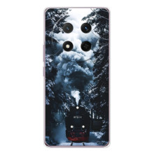 Новогодние, Праздничные Чехлы для Huawei Honor Magic 7 Lite - 2024 год (Зимний поезд)