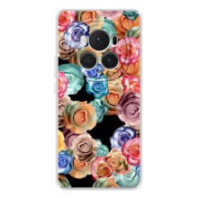 Чохли з тематикою "КВІТИ" на Huawei Honor Magic 7 Lite (Квіти на чорному)