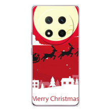 Рождественские Чехлы для Huawei Honor Magic 7 Lite (VPrint) (Санта с оленями)