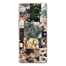 Рождественские, Праздничные Чехлы для Хонор Меджик 7 Лайт (Рождественский коллаж)