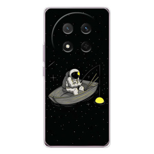 Силиконовый Чехол с принтом "Космонавты" на Huawei Honor Magic 7 Lite – Космонавт на рыбалке