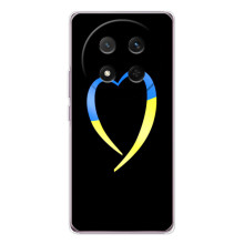 Силиконовый Чехол на Huawei Honor Magic 7 Lite (Я-Украина) (Украинское сердце)