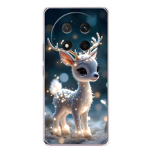 Яркий чехол для Huawei Honor Magic 7 Lite с Зимними Оленятами – Блистающий оленёнок