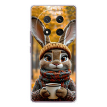 Печатный чехол «Зверята с кофе» для Huawei Honor Magic 7 Lite – Зайчик с кофе