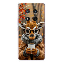 Печатный чехол «Зверята с кофе» для Huawei Honor Magic 7 Lite – Жираф с кофе