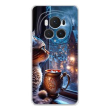 Чохли на Новий Рік Huawei Honor Magic 7 Pro (Кіт новорічний)