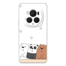 Чехлы с изображением разных животных для Huawei Honor Magic 7 Pro (Удивленные медвеженки)