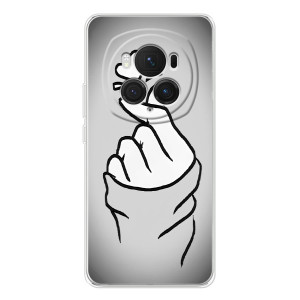 Чехол с принтом для Huawei Honor Magic 7 Pro (AlphaPrint - Знак сердечка)