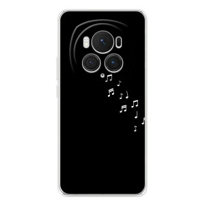 Чехол с картинками на черном фоне для Huawei Honor Magic 7 Pro – Ноты