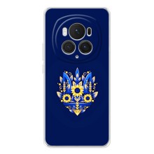 Чохол з картинкою (Патріотичний ГЕРБ) на Huawei Honor Magic 7 Pro – Герб в квітах