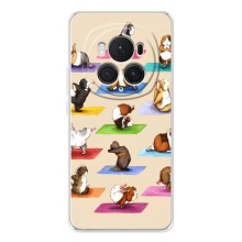 Чохол з Прикольним Принтом на Huawei Honor Magic 7 Pro (Йога свинок)