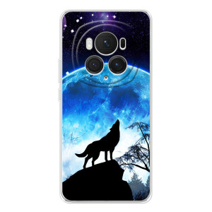 Чохол з Вовком на Huawei Honor Magic 7 Pro – Виє на місяць