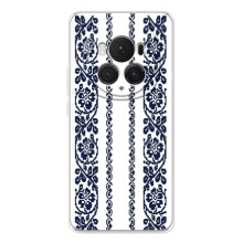 Силіконовый Чохол на Huawei Honor Magic 7 Pro з картинкой Вишиванки (Синя вишиванка)