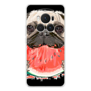 Чехол (ТПУ) Милые собачки для Huawei Honor Magic 7 Pro – Смешной Мопс