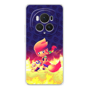 Чехол (ТПУ) с героями Бравл Старс на Huawei Honor Magic 7 Pro – Пенни в огне
