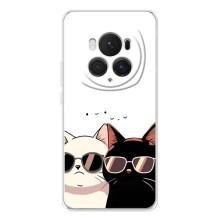 Чохол з малюнком кіт на Huawei Honor Magic 7 Pro (Коти в окулярах)