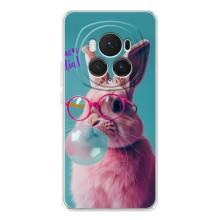 Чохол з принтом стильні тварини для Хонор Меджік 7 Про (Кролик в окулярах)