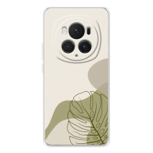 Силиконовый чехол с принтом в цветах на Huawei Honor Magic 7 Pro – Монстера зелёная