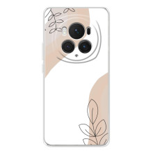 Силиконовый чехол с принтом в цветах на Huawei Honor Magic 7 Pro – Нюдовый дизайн